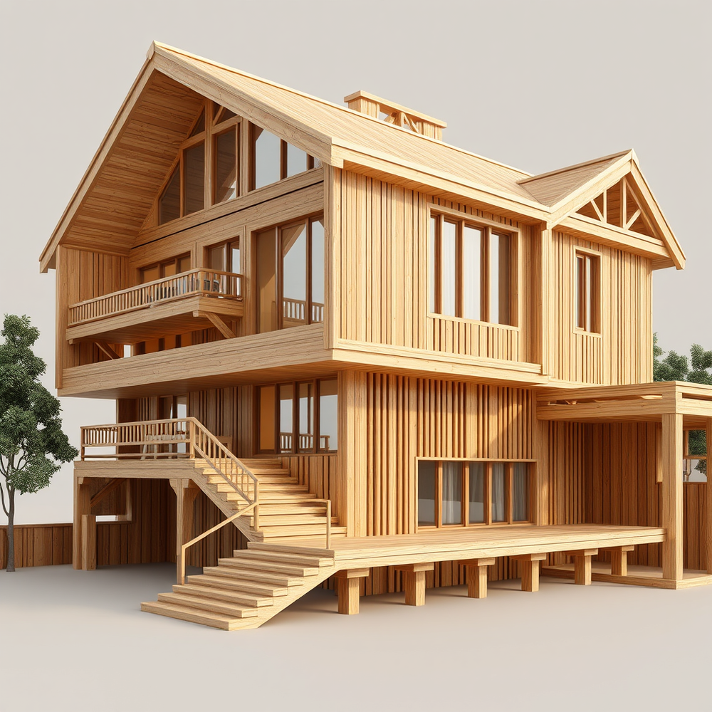 Professional 3D architect and designer in the shape of wood website