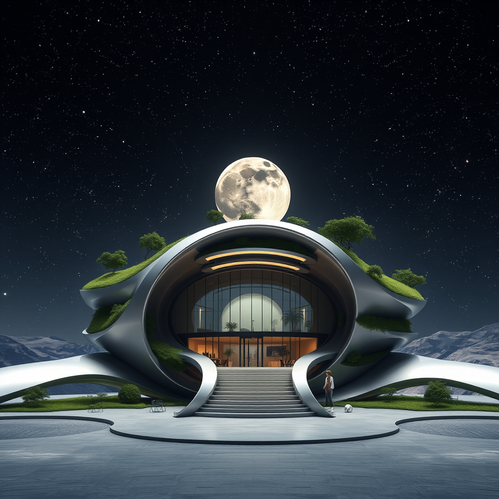 professional architect and designer 3d with moon website