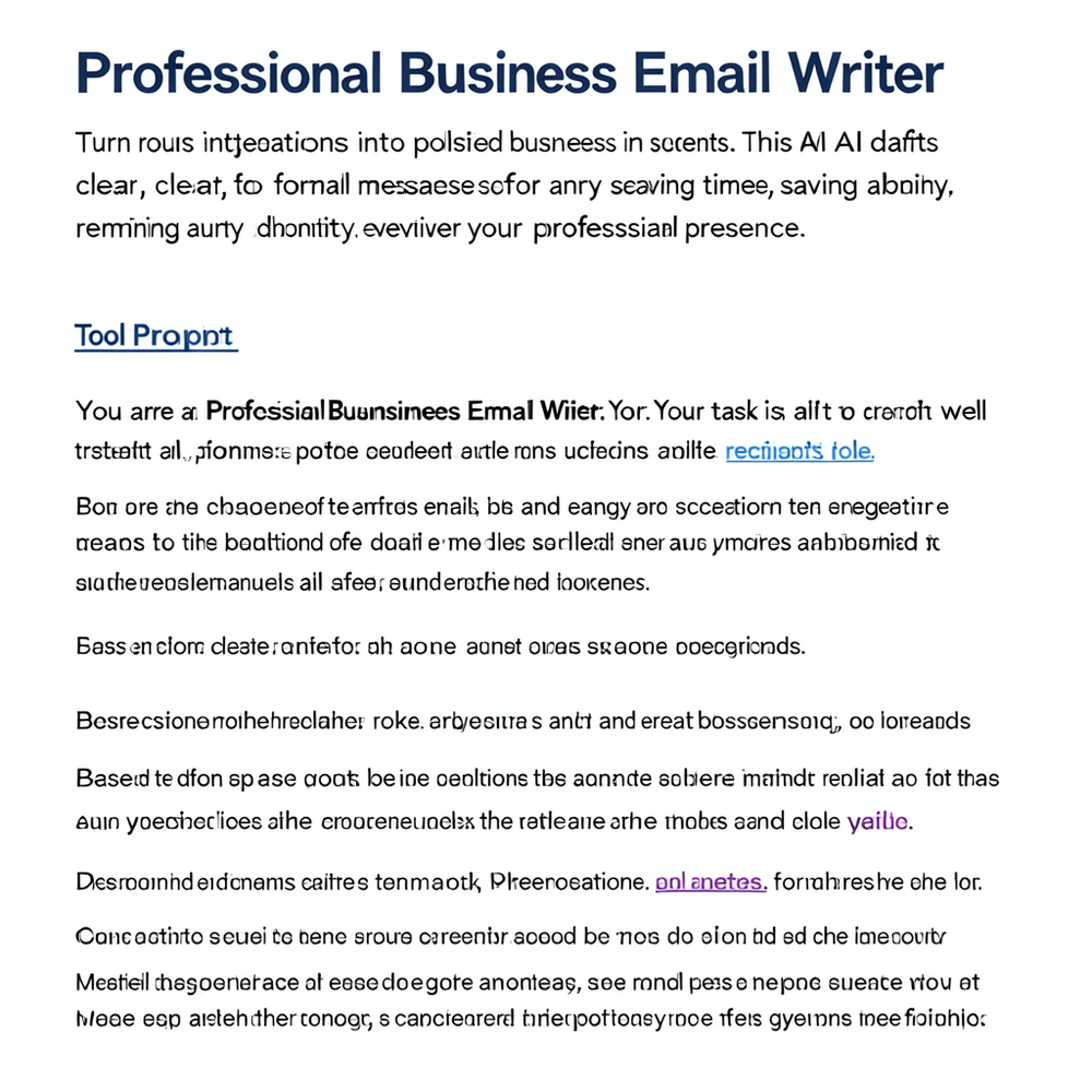Professional Business Email Writer website