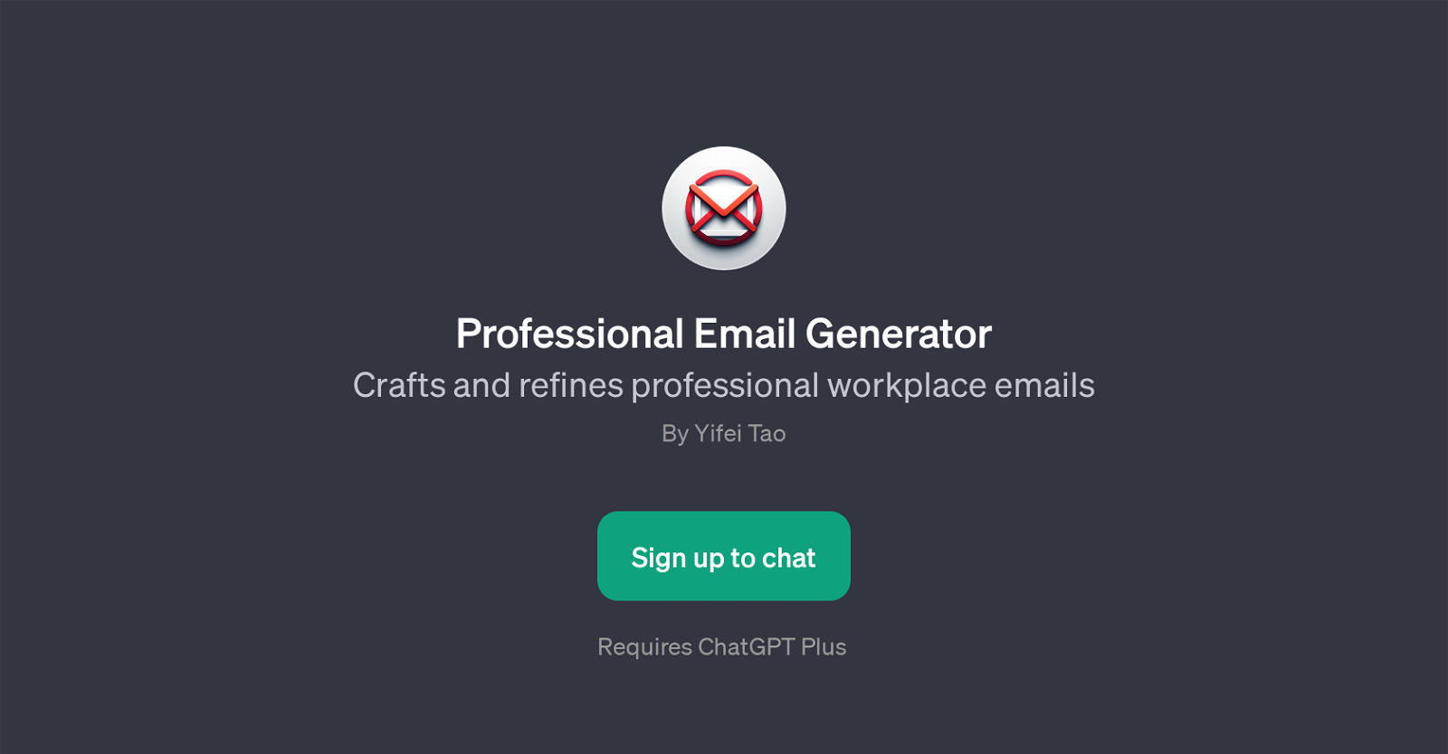 Professional Email Generator website