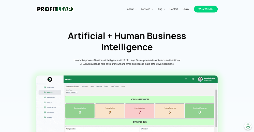Profit Leap website