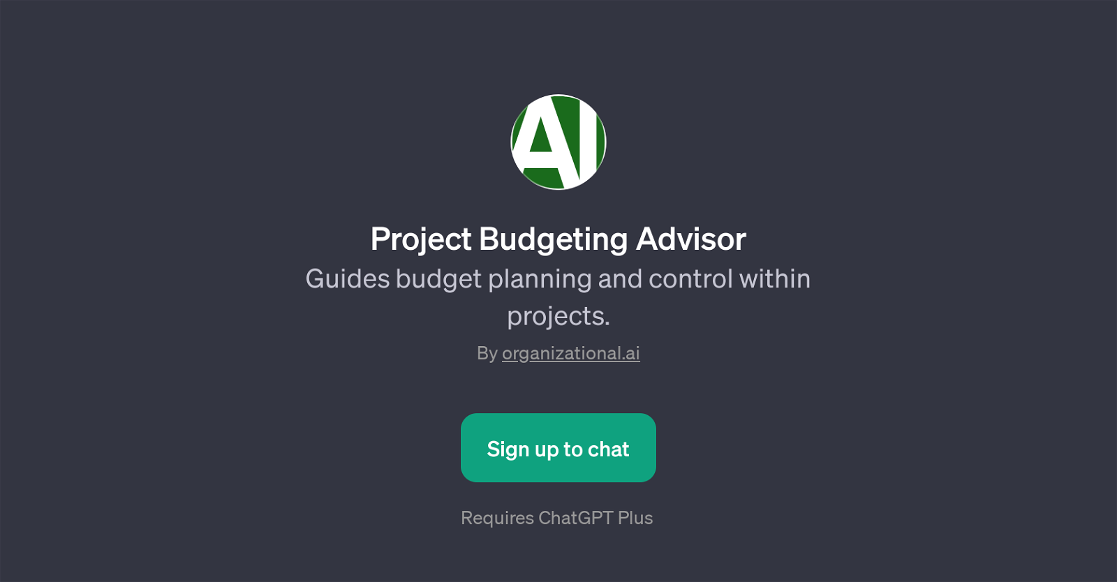 Project Budgeting Advisor website