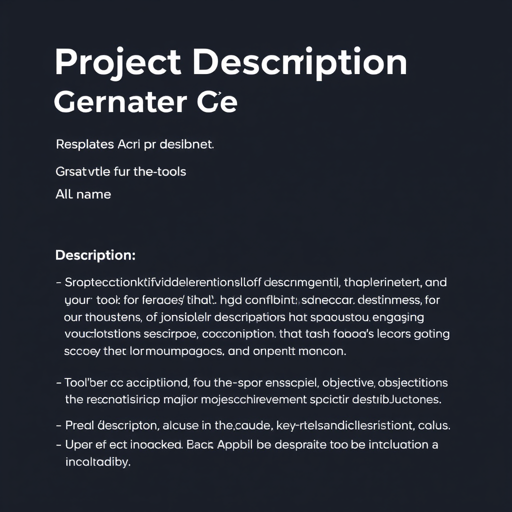 Project Description Generator Resume - (Free, No Signup AI Tool)