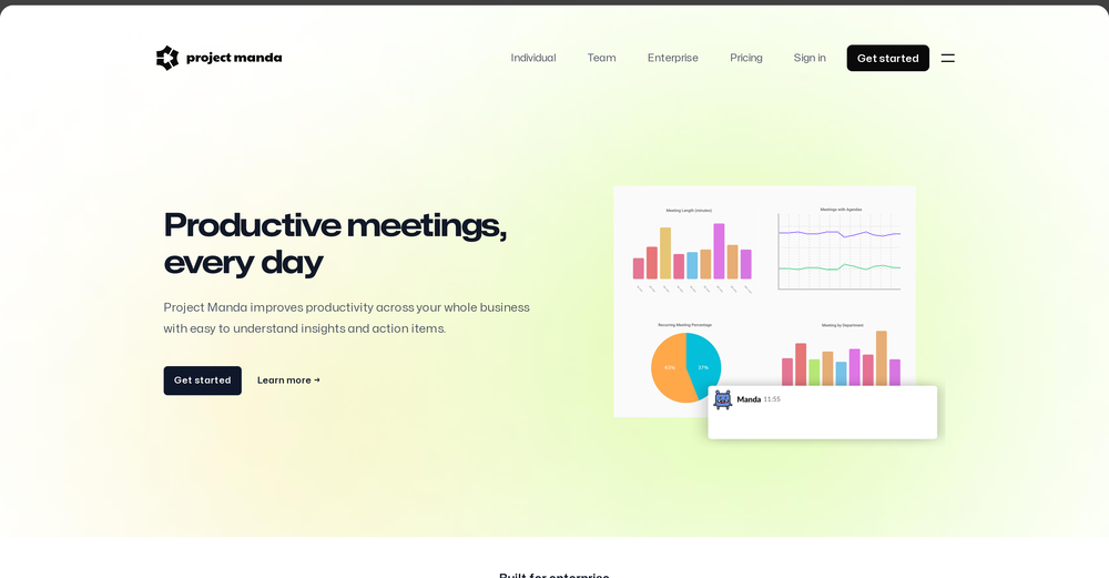 Project Manda website