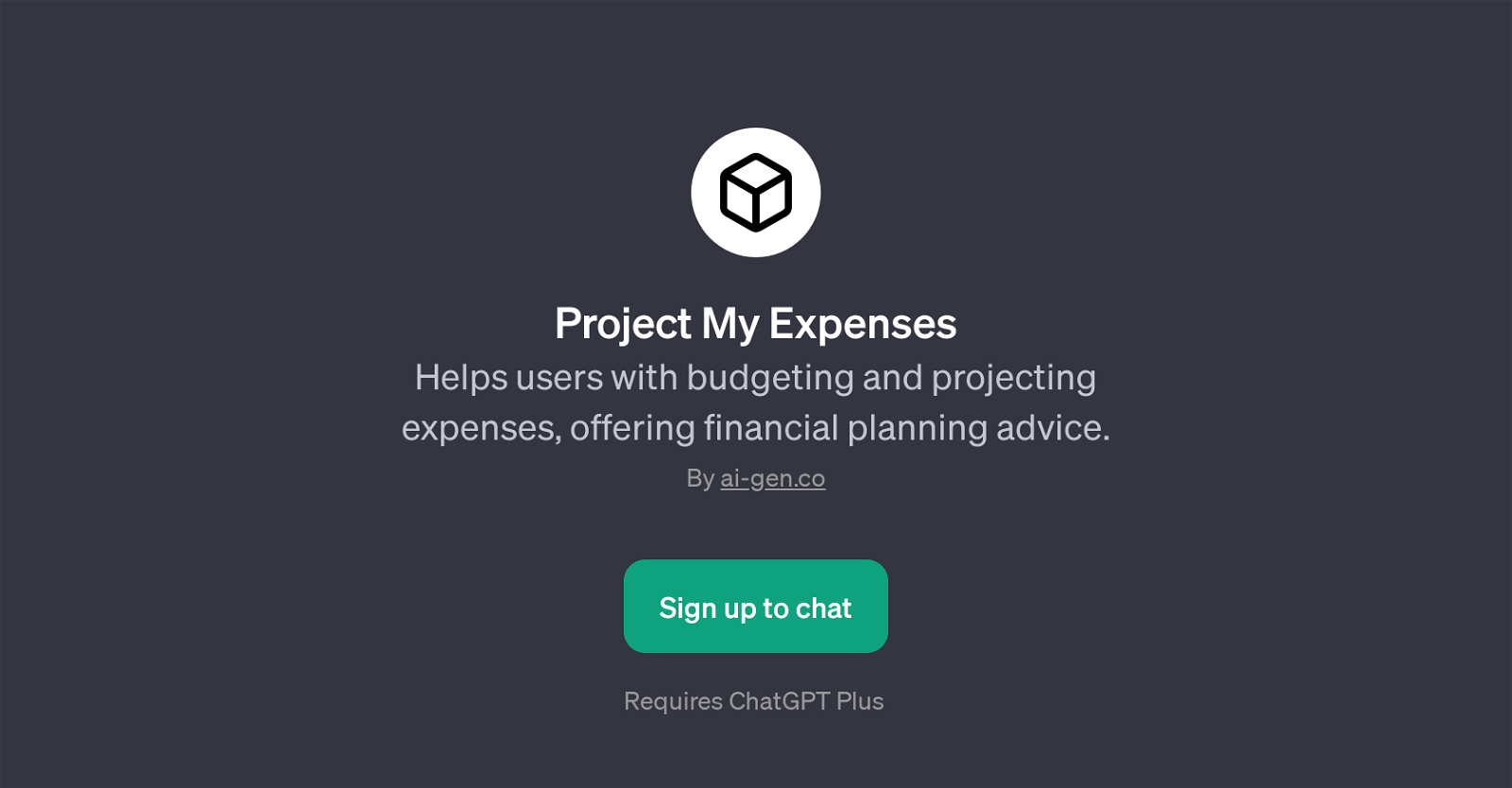 Project My Expenses website