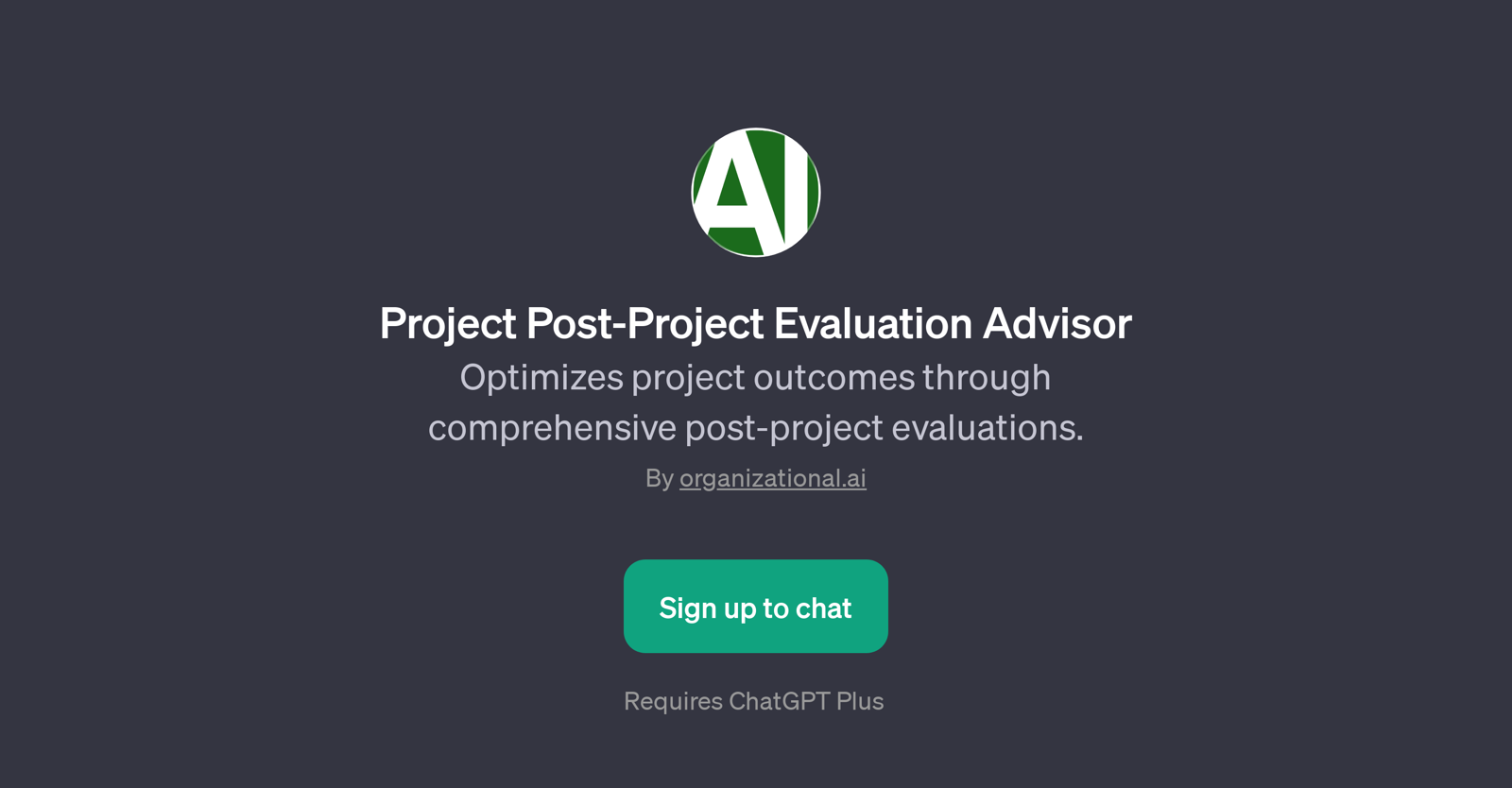 Project Post-Project Evaluation Advisor website