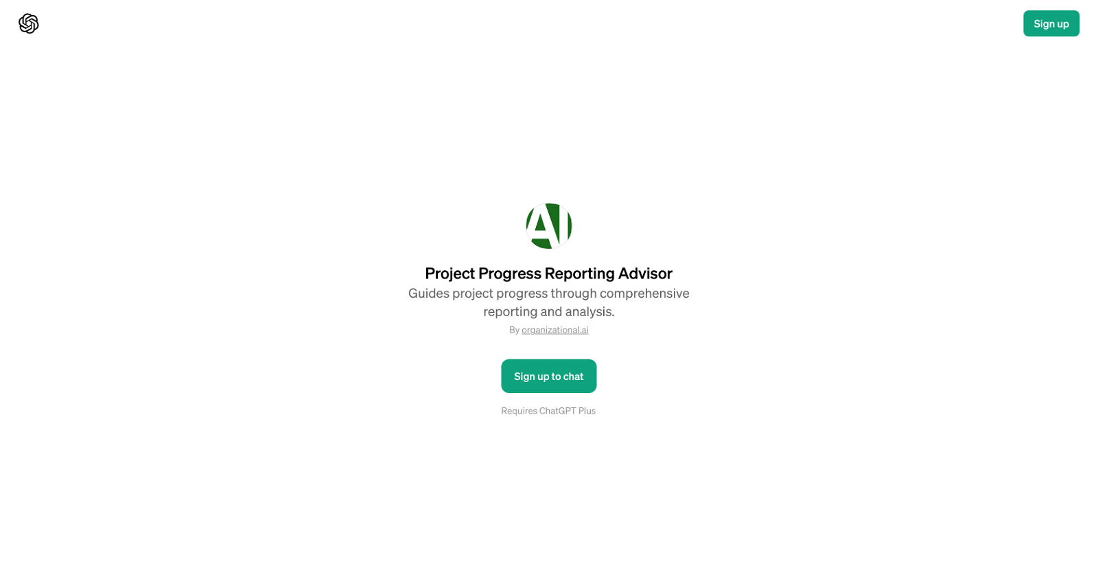 Project Progress Reporting Advisor website