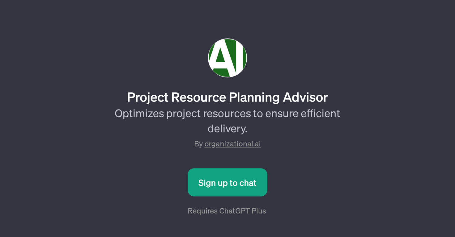 Project Resource Planning Advisor website
