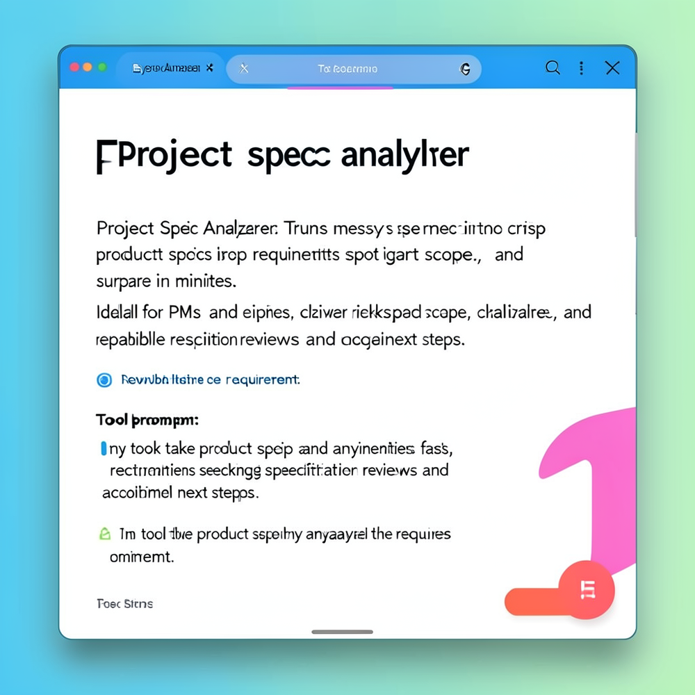 project spec analyzer website