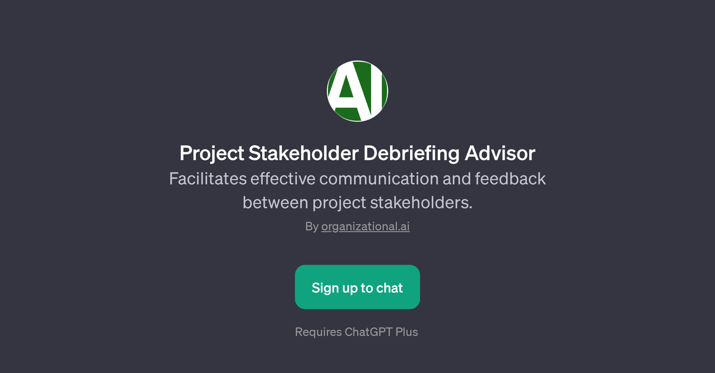 Project Stakeholder Debriefing Advisor website