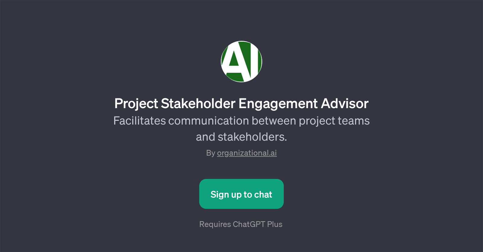 Project Stakeholder Engagement Advisor website