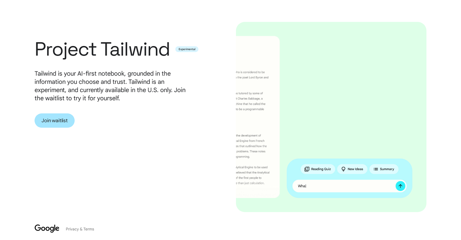 Project Tailwind website