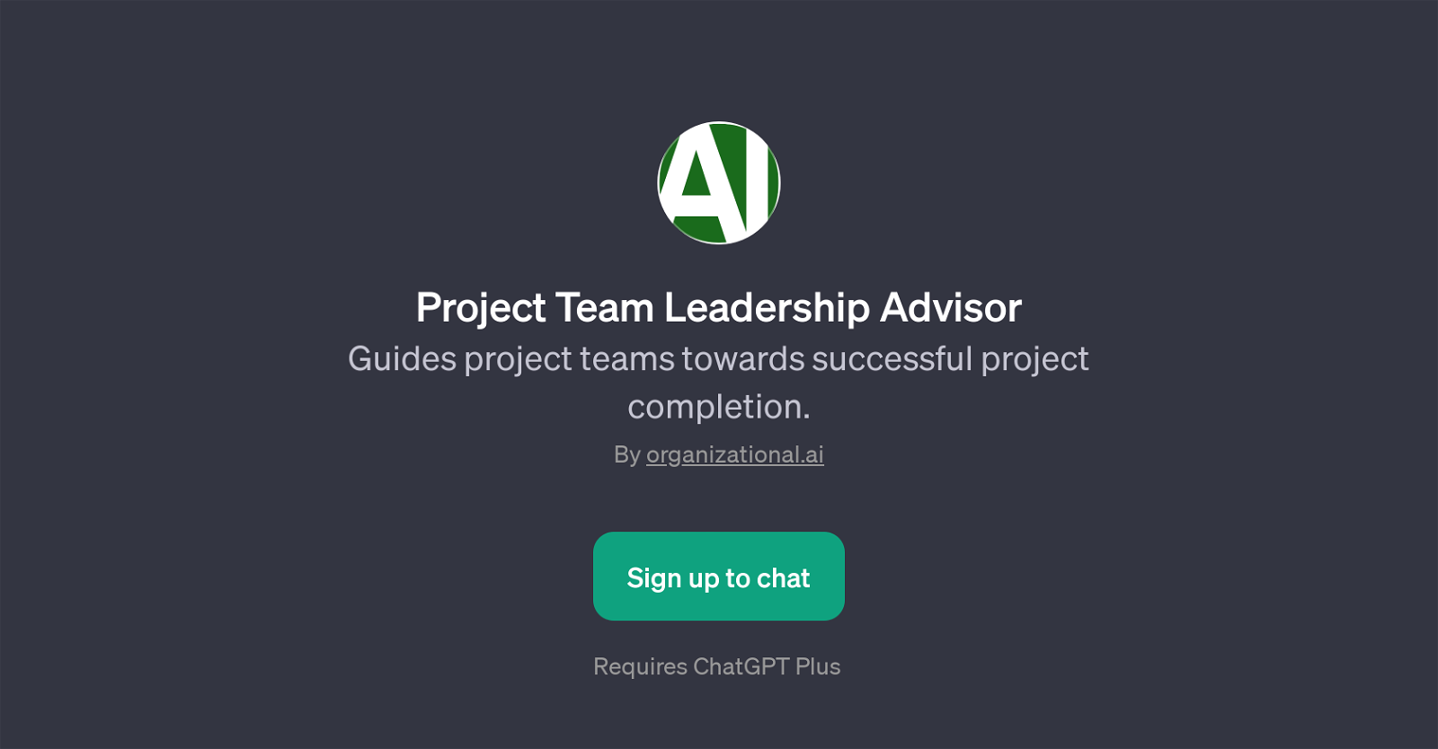 Project Team Leadership Advisor website