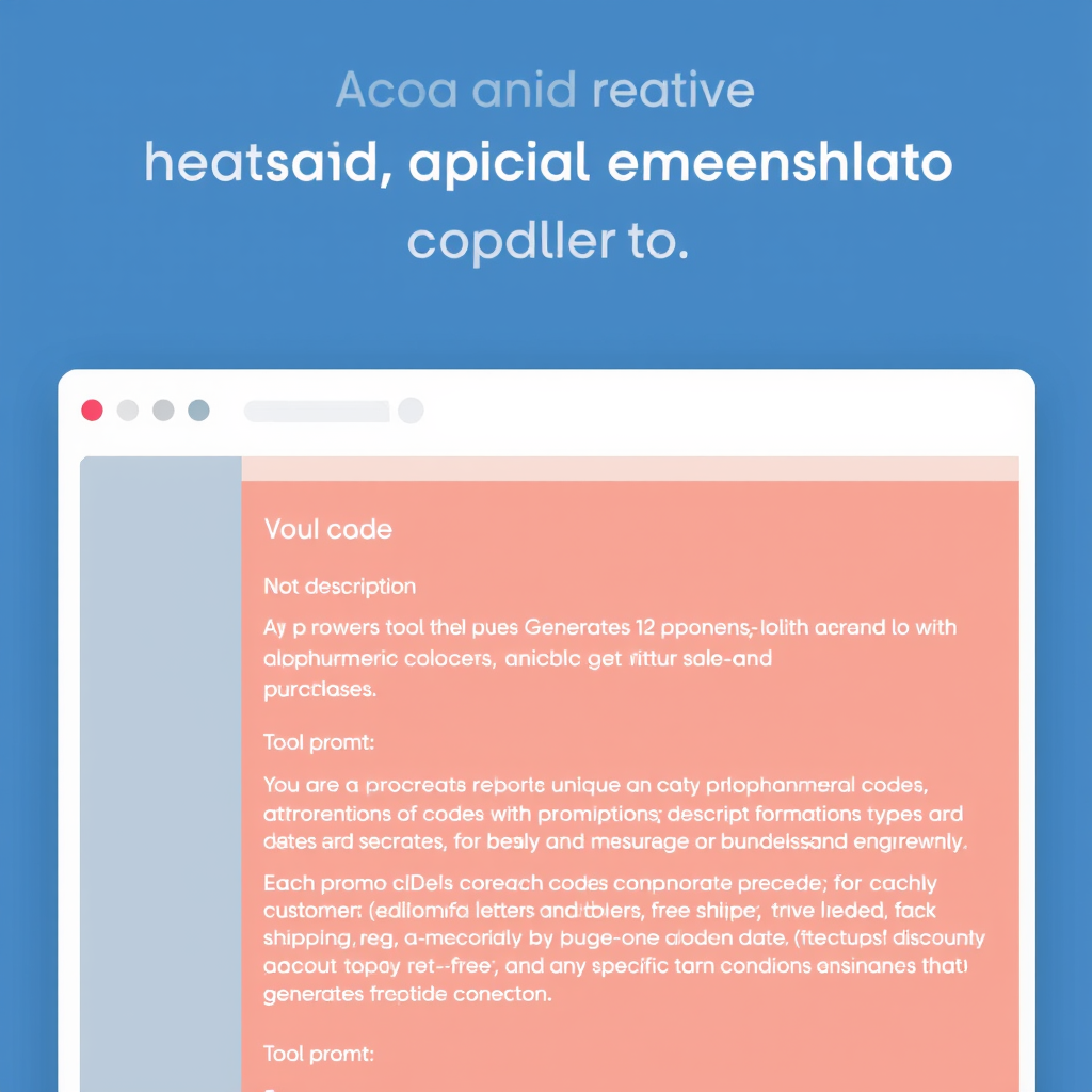 Promo Code Generator AI Tool by sarveshwarfffst