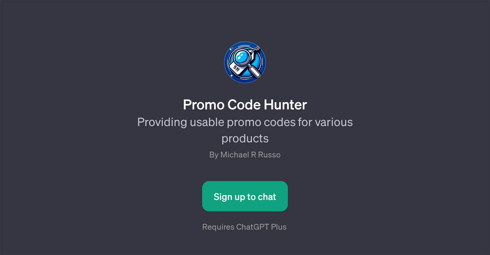Promo Code Hunter website