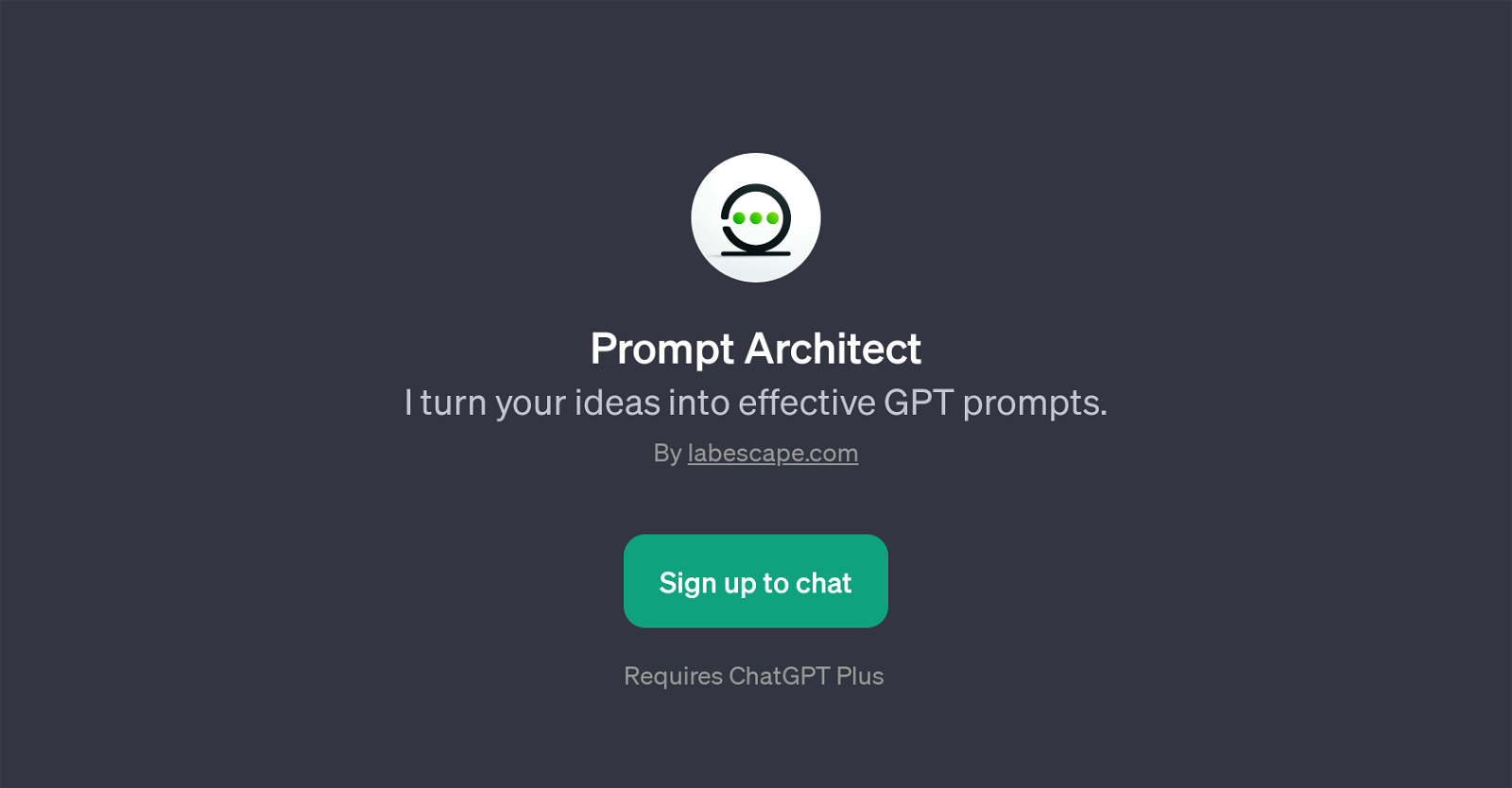 Prompt Architect website