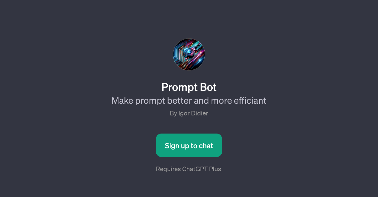 Prompt Bot website