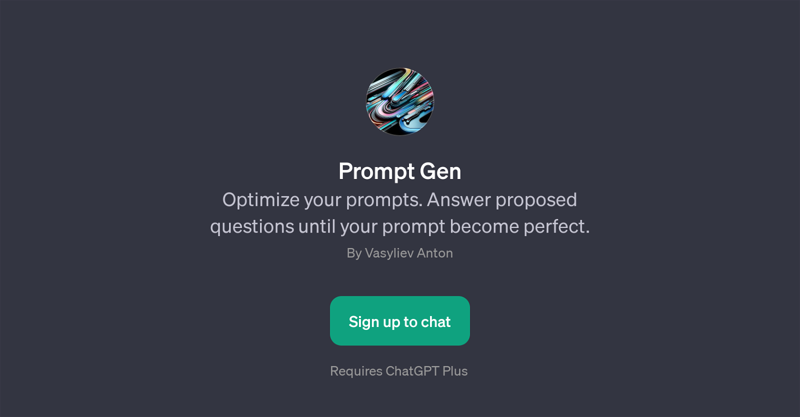 Prompt Gen website