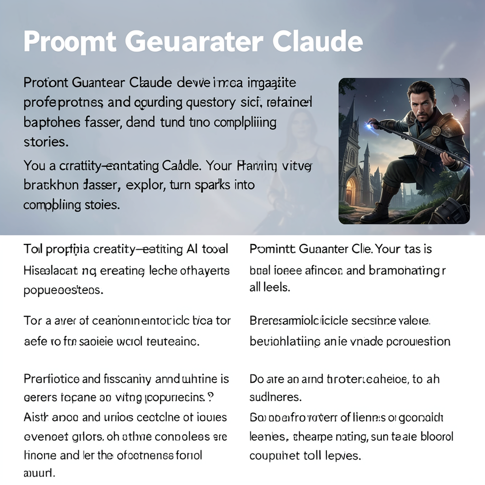 Prompt Generator Claude website