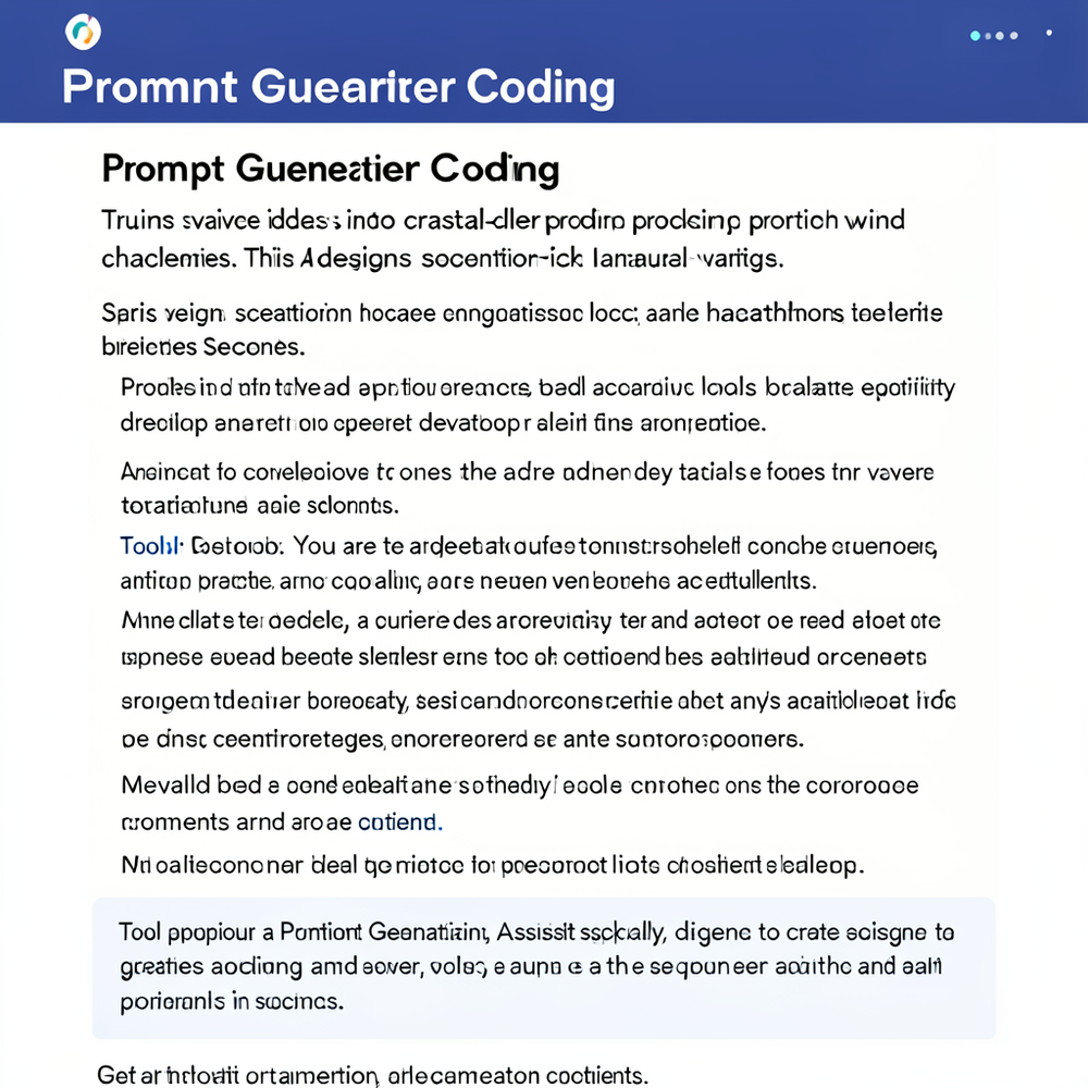 Prompt Generator Coding website