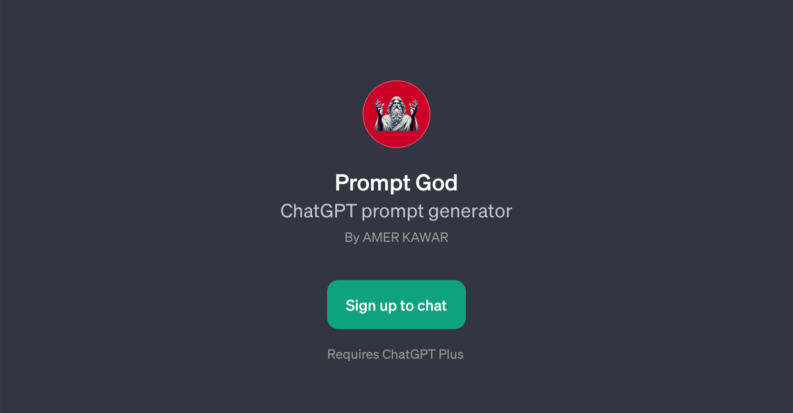Prompt God website