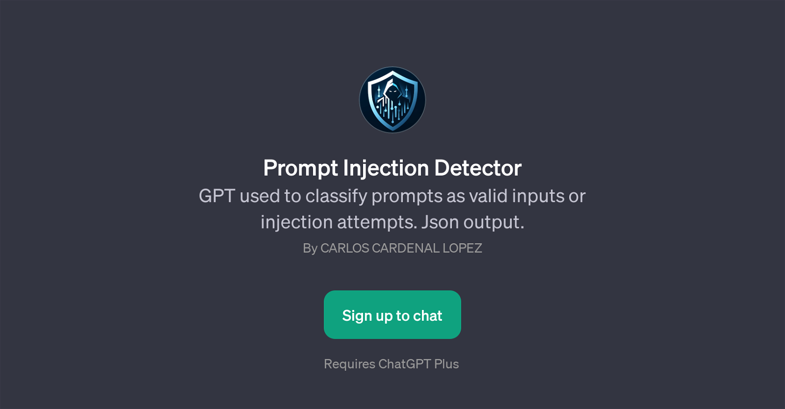Prompt Injection Detector website