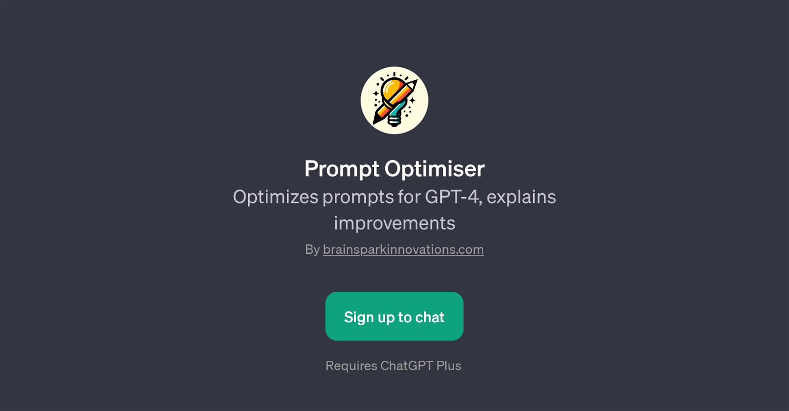 Prompt Optimiser website
