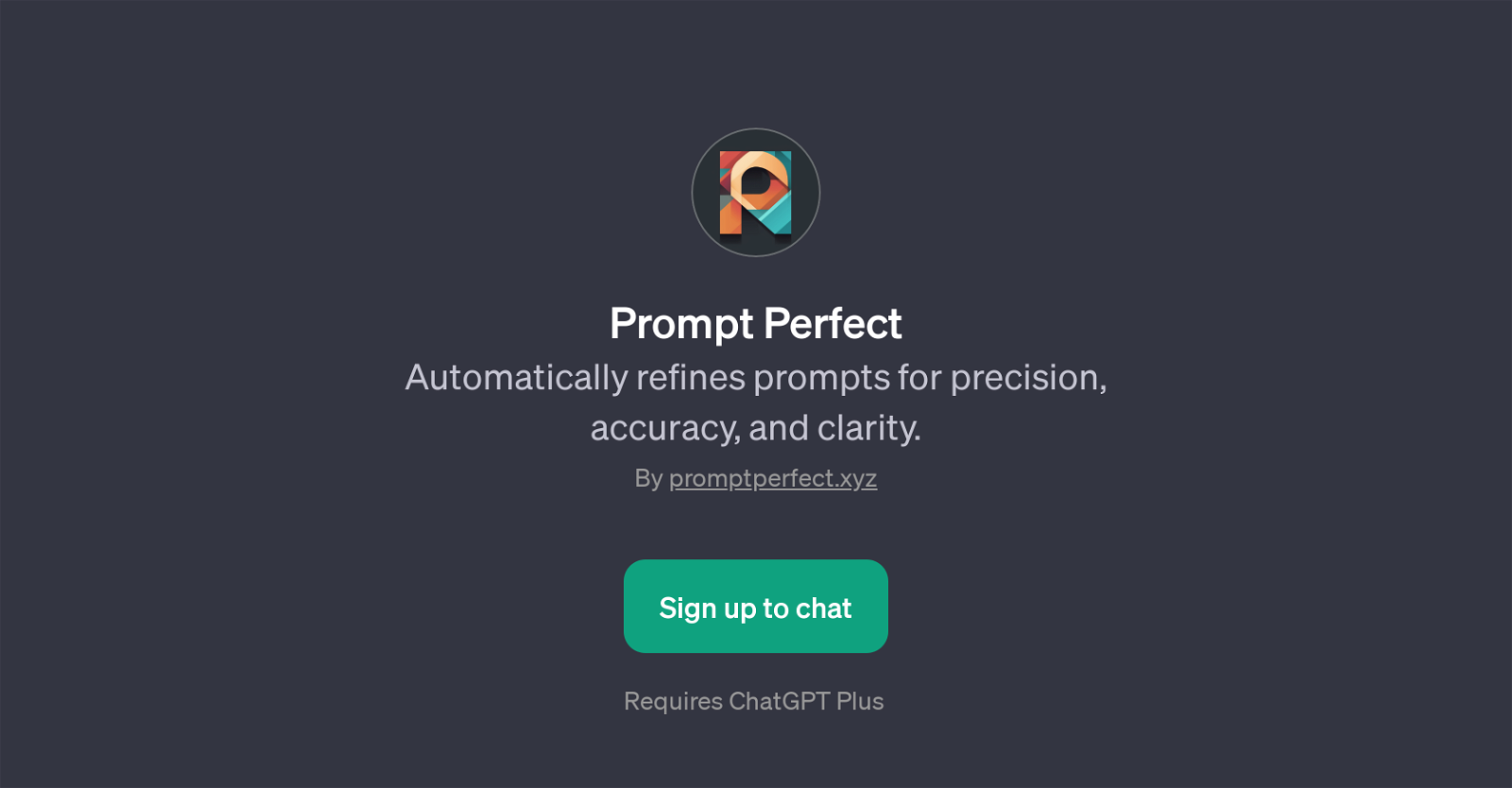 Prompt Perfect website