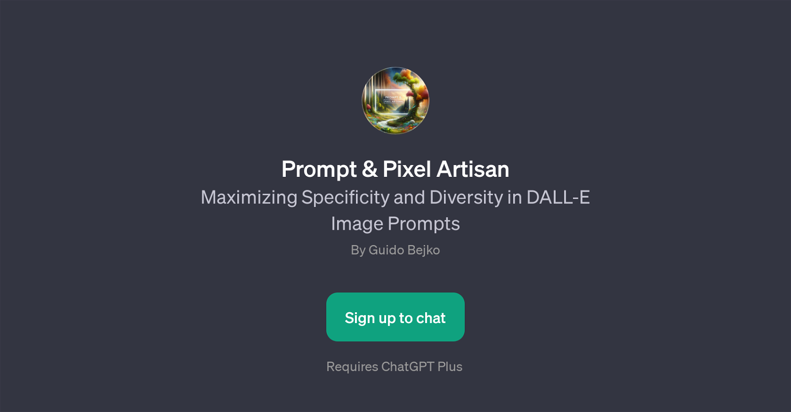 Prompt & Pixel Artisan website