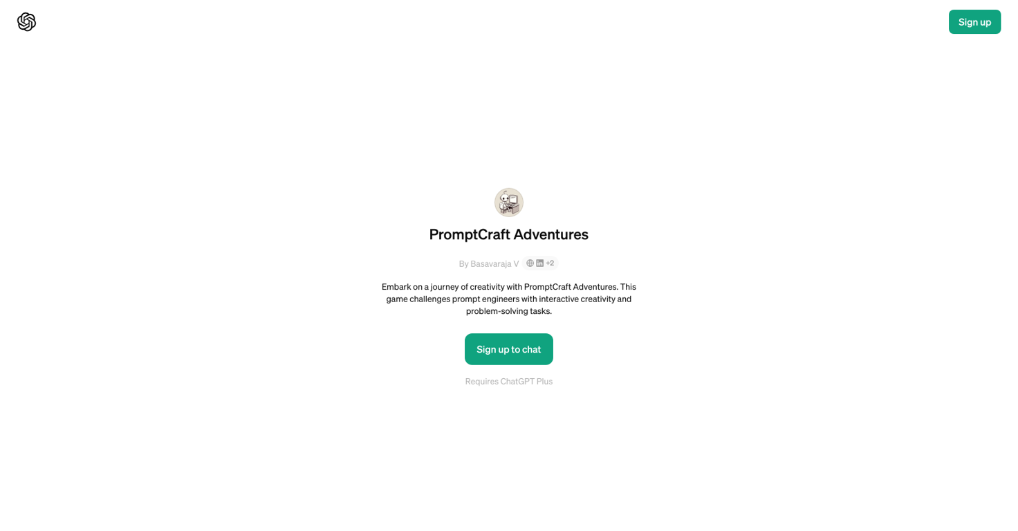 PromptCraft Adventures website