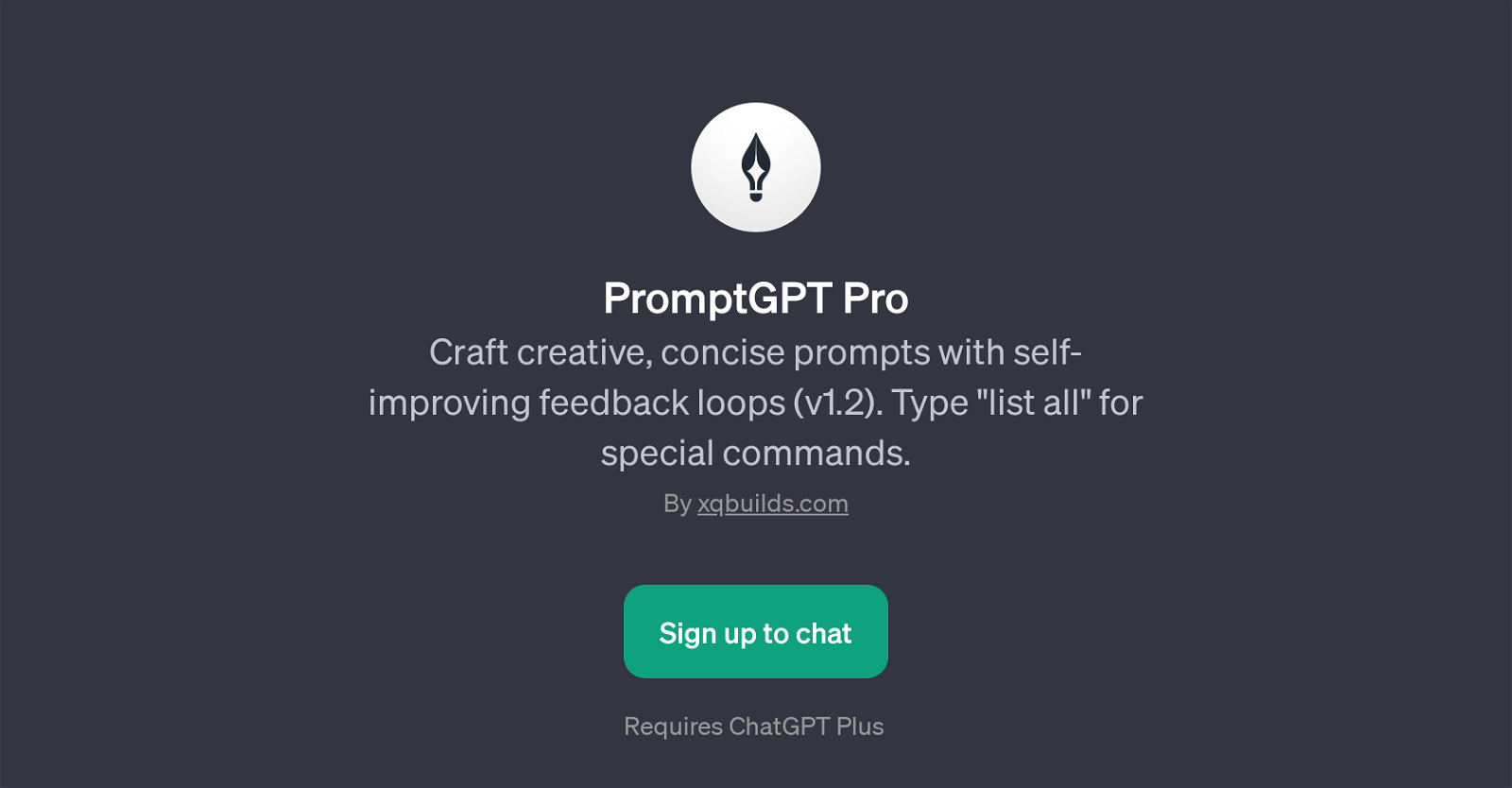 PromptGPT Pro website