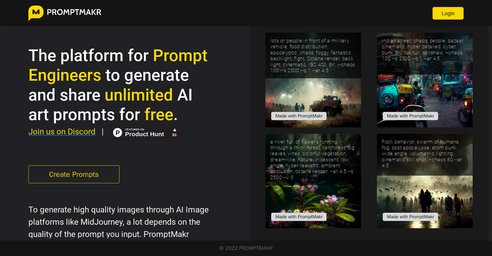 Promptmakr website