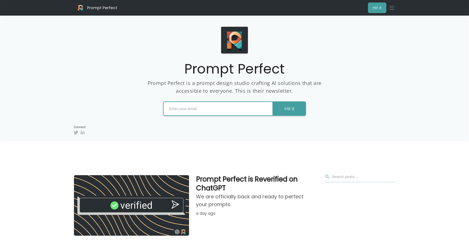 Promptperfect.xyz website
