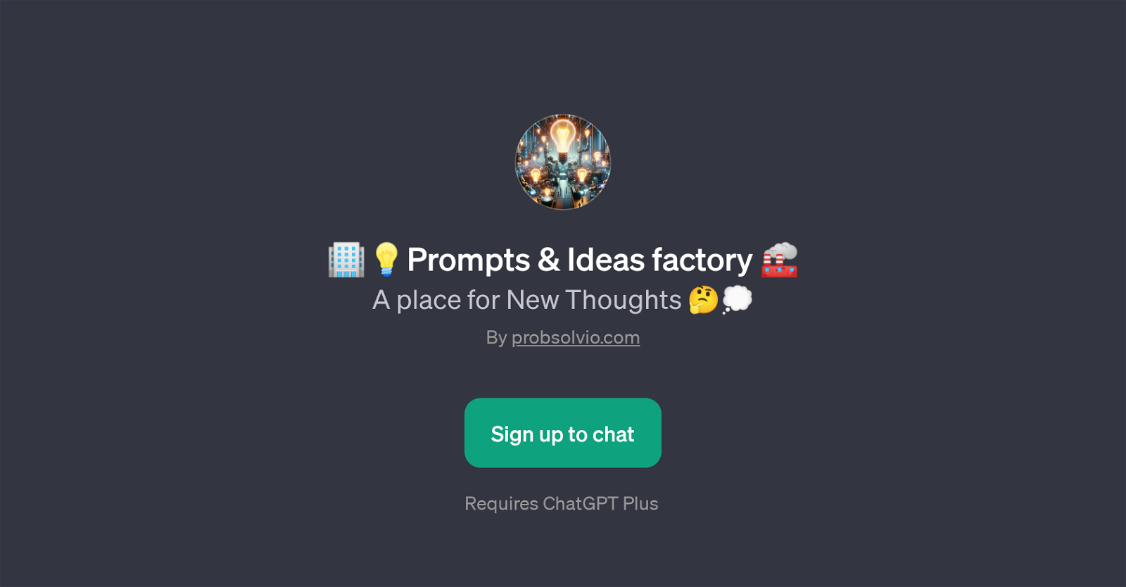 Prompts & Ideas Factory website