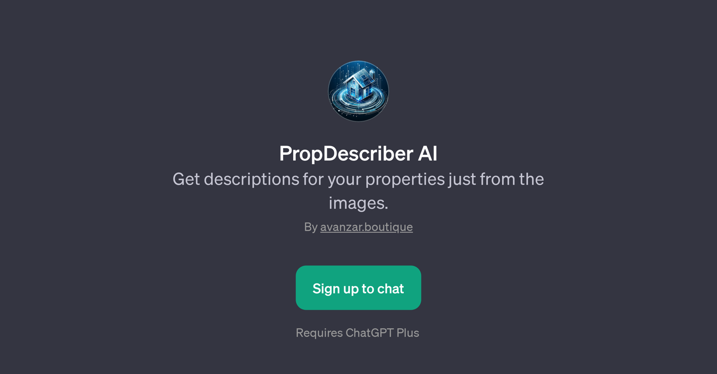 PropDescriber AI website