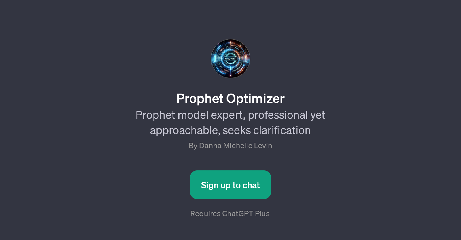 Prophet Optimizer website