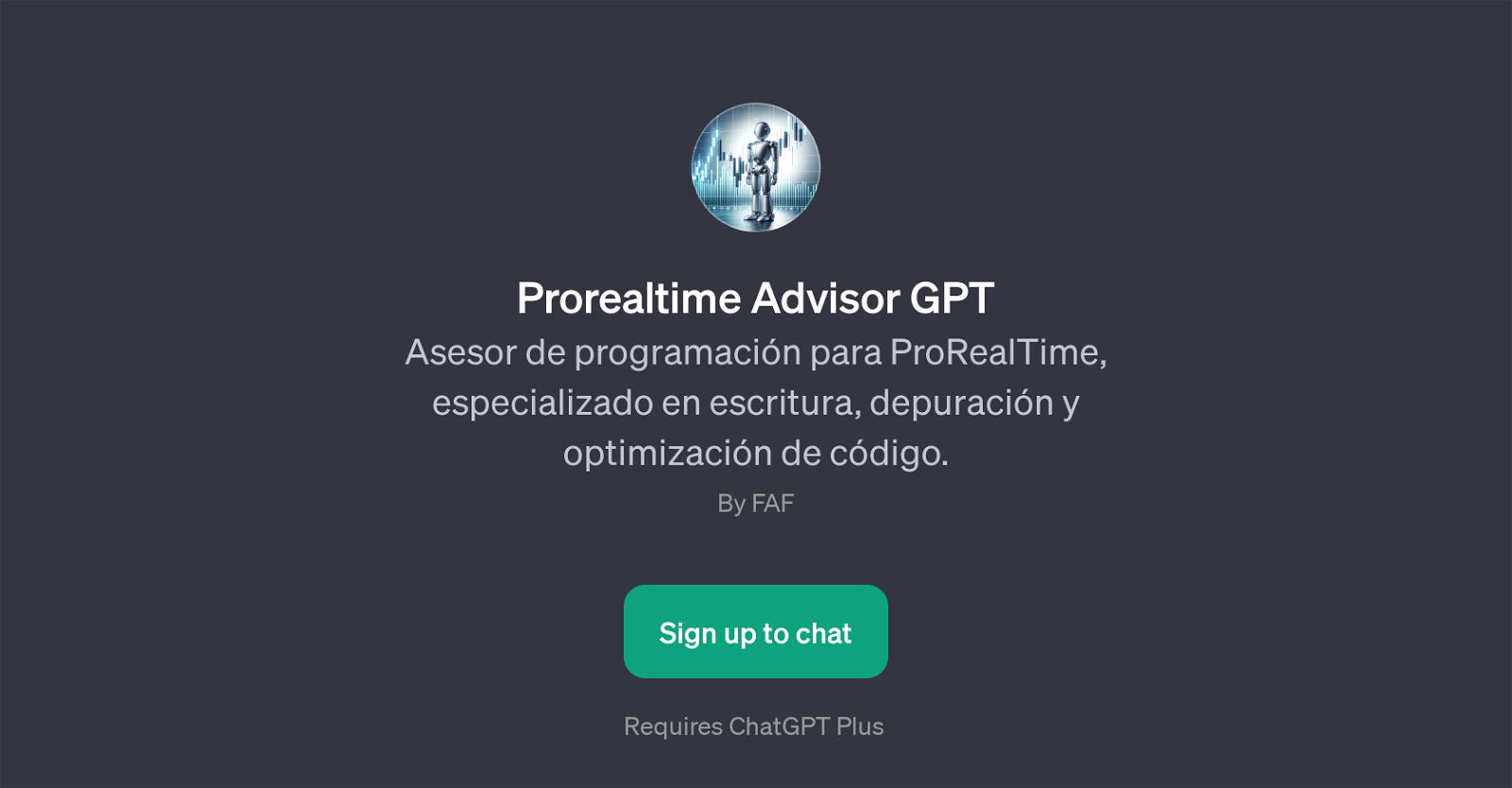 Prorealtime Advisor GPT website