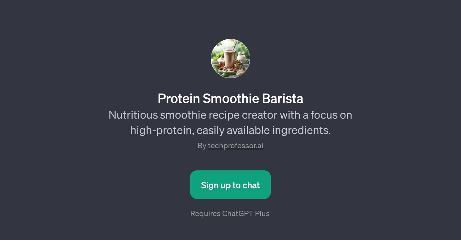 Protein Smoothie Barista website