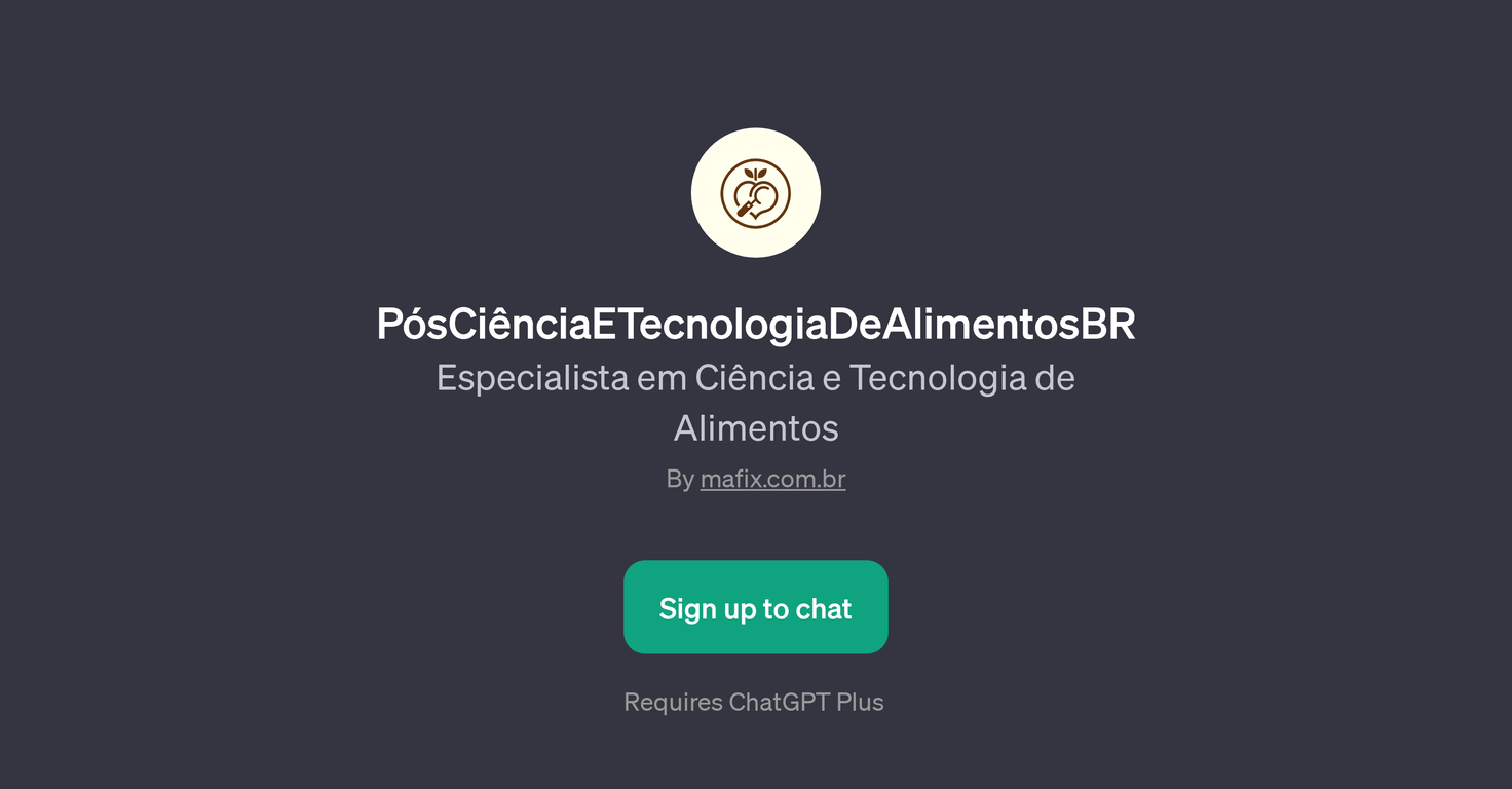 PsCinciaETecnologiaDeAlimentosBR website