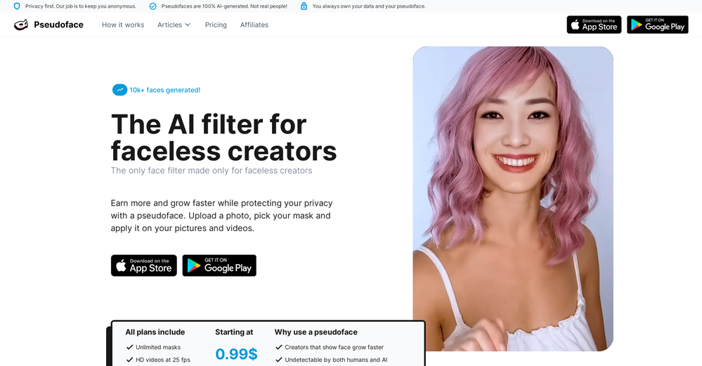 Pseudoface website
