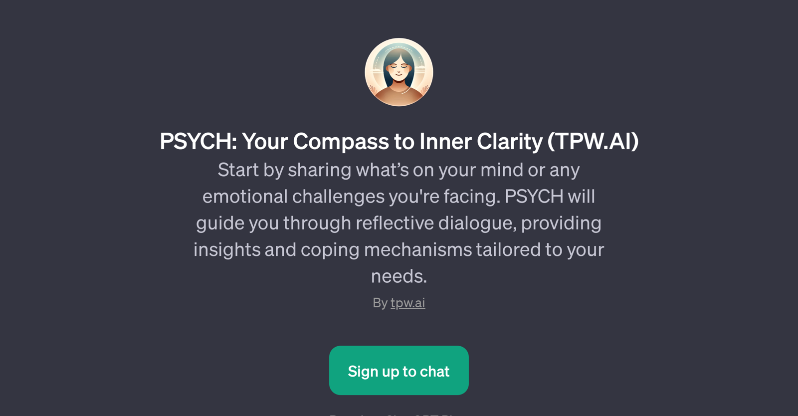 PSYCH: Your Compass to Inner Clarity (TPW.AI) website
