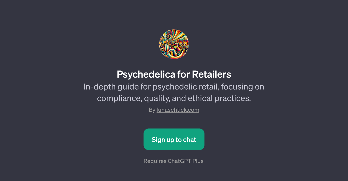 Psychedelica for Retailers website