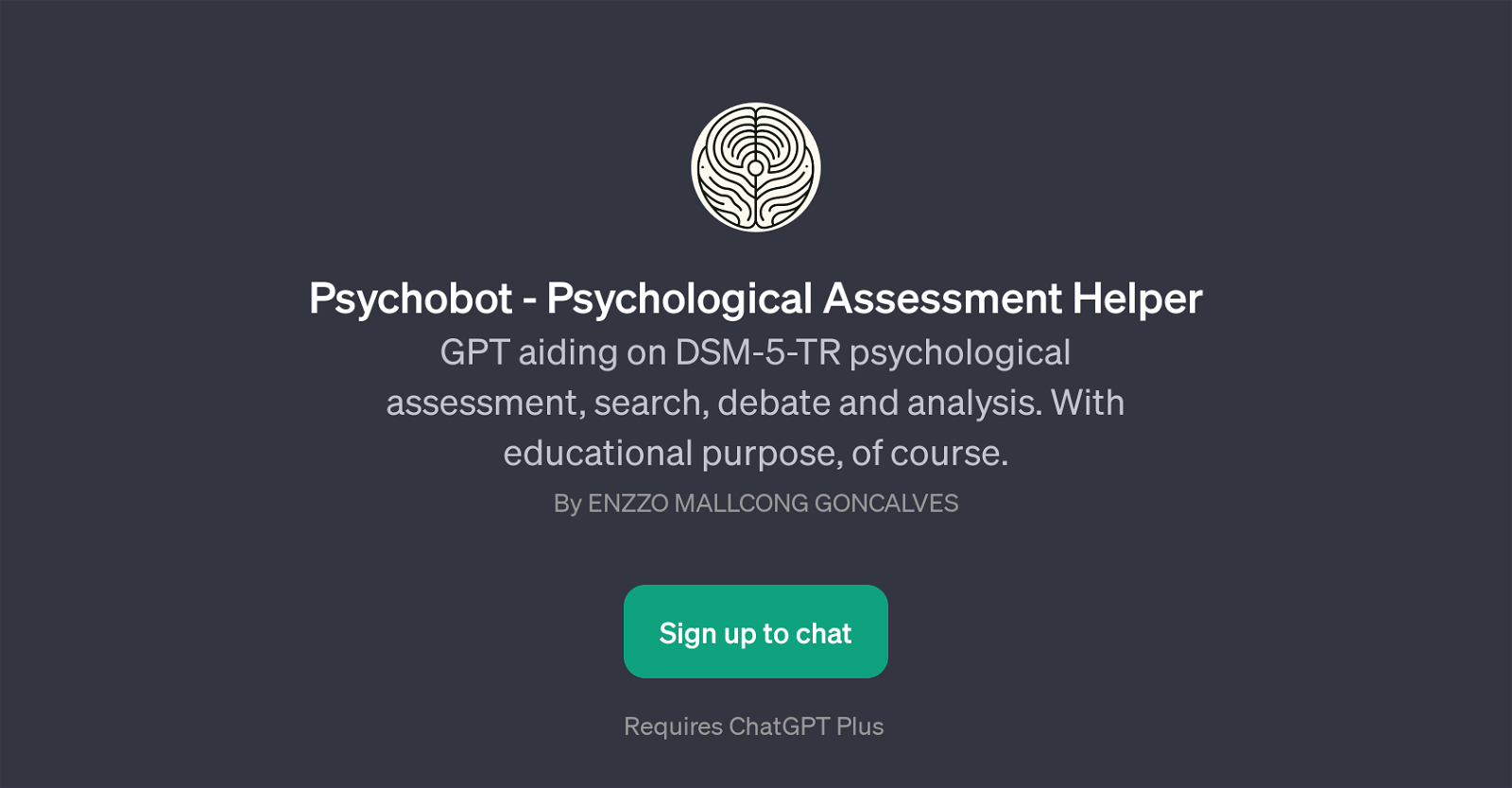 Psychobot - Psychological Assessment Helper website