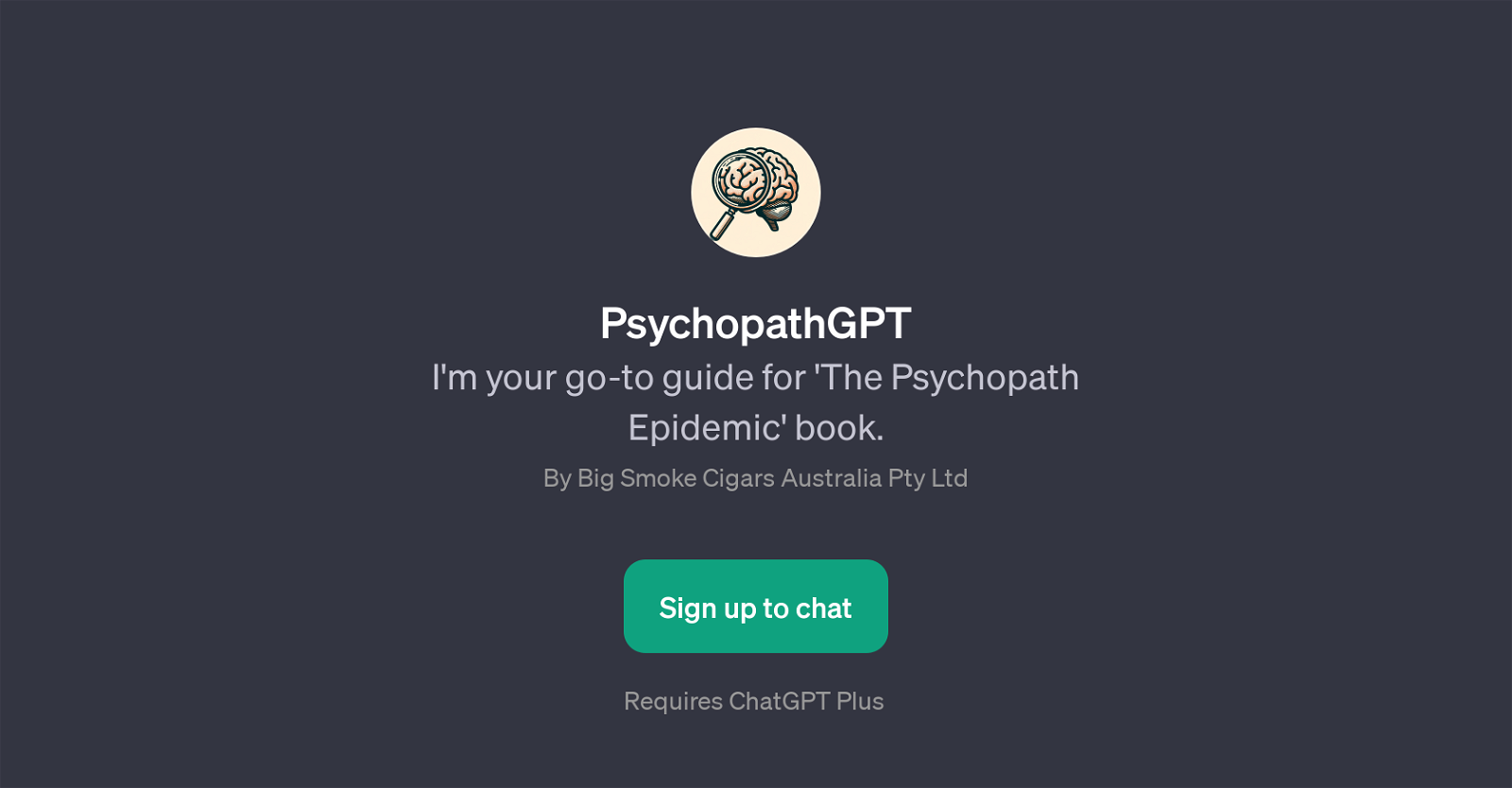 PsychopathGPT website
