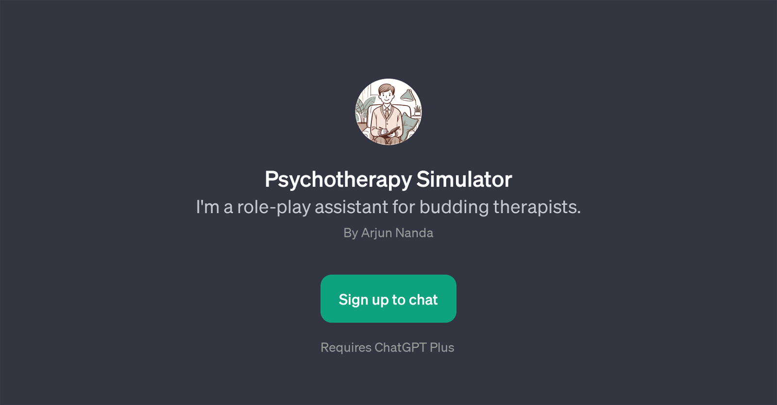 Psychotherapy Simulator website
