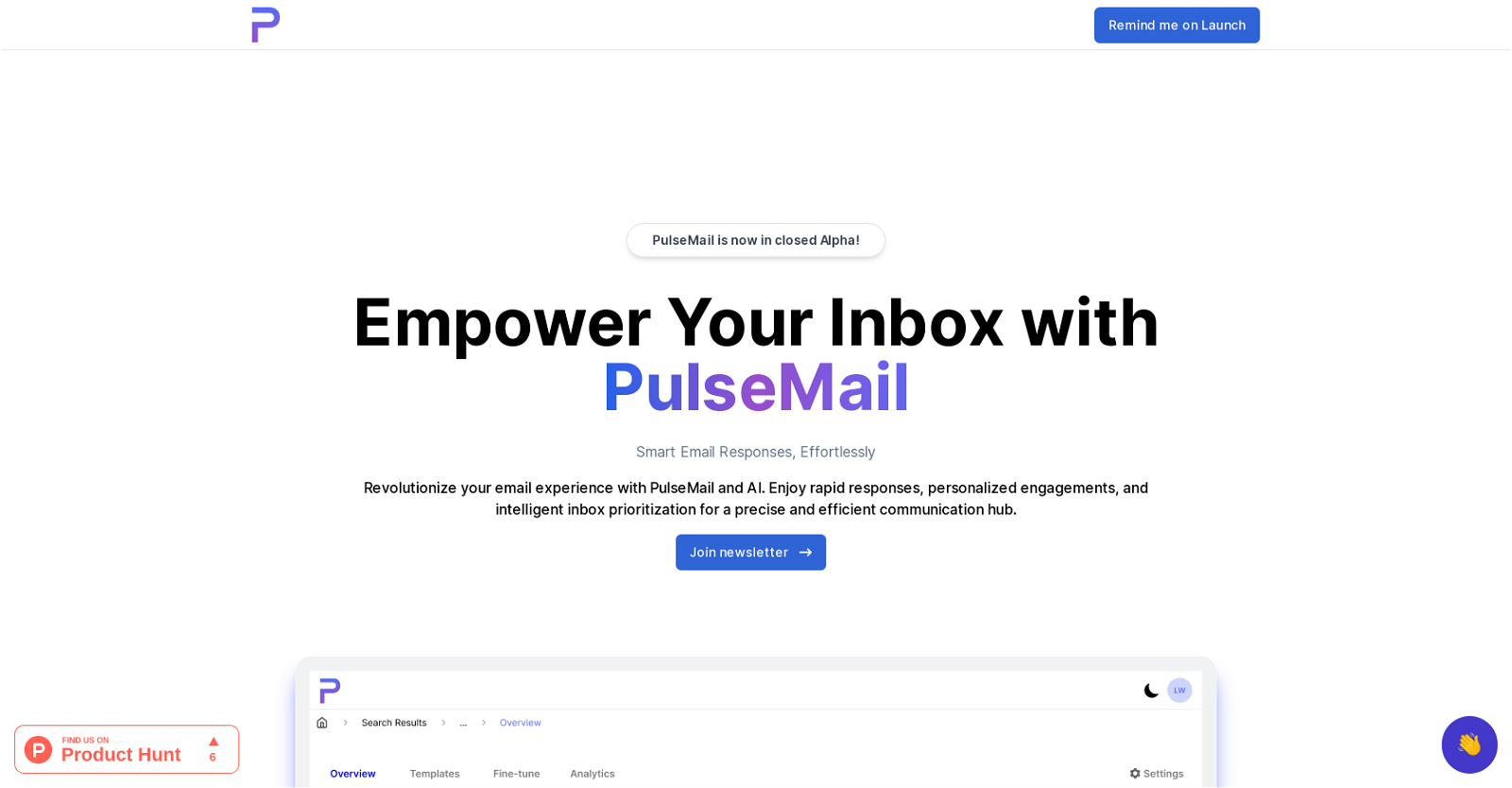 PulseMail website