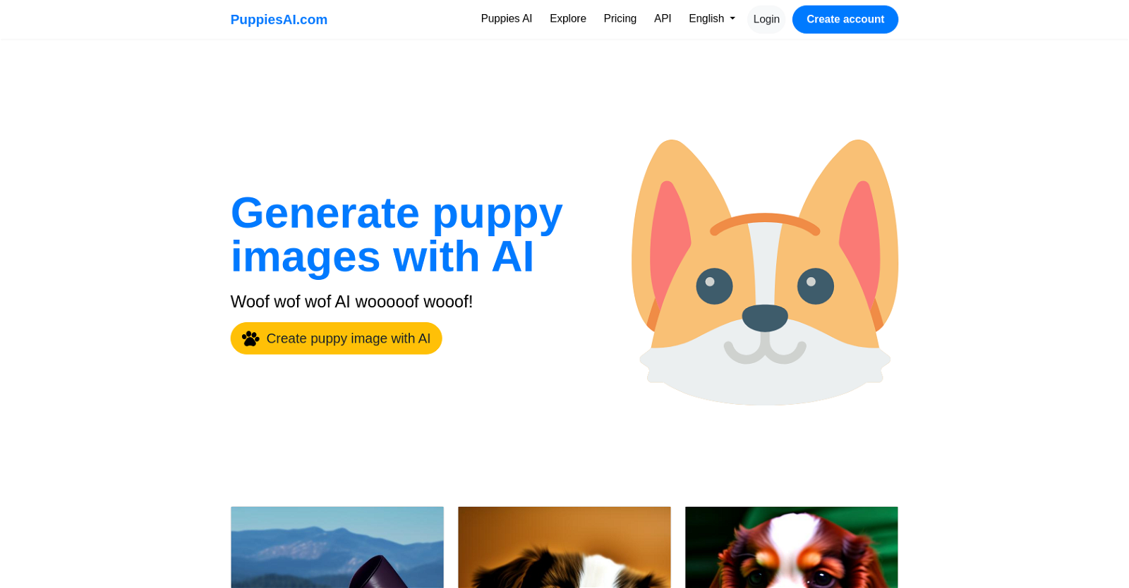 PuppiesAI website
