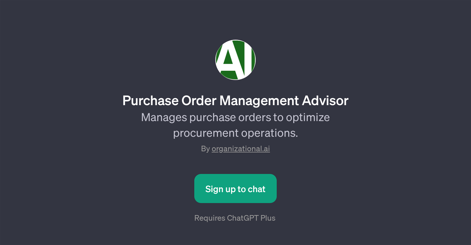 Purchase Order Management Advisor website