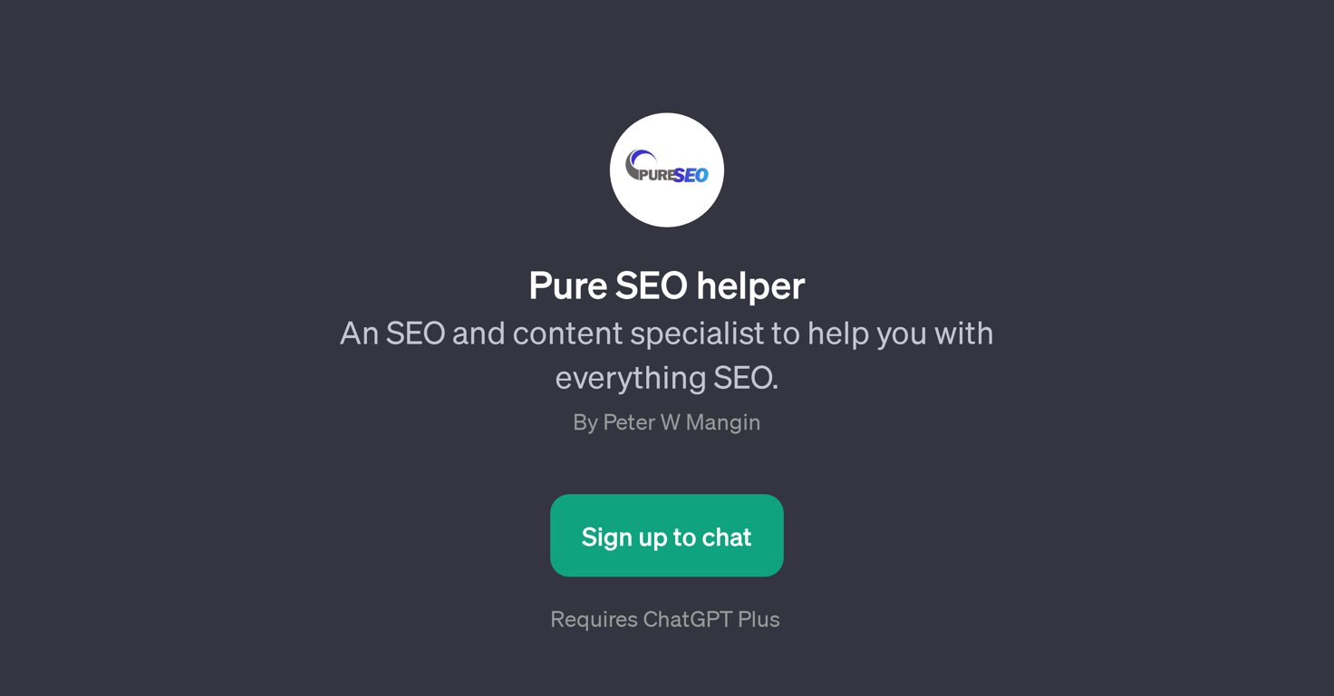 Pure SEO Helper website