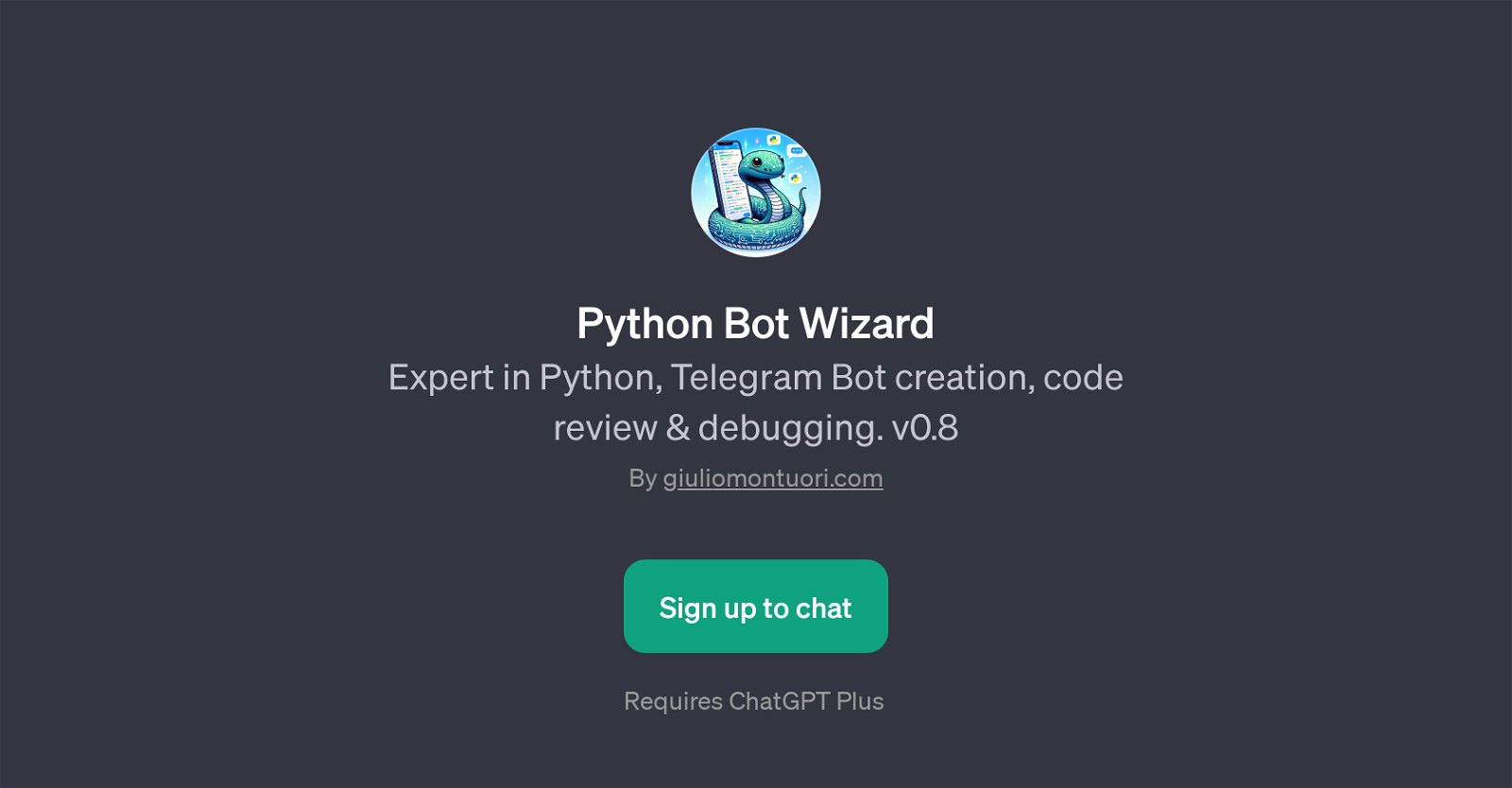Python Bot Wizard website